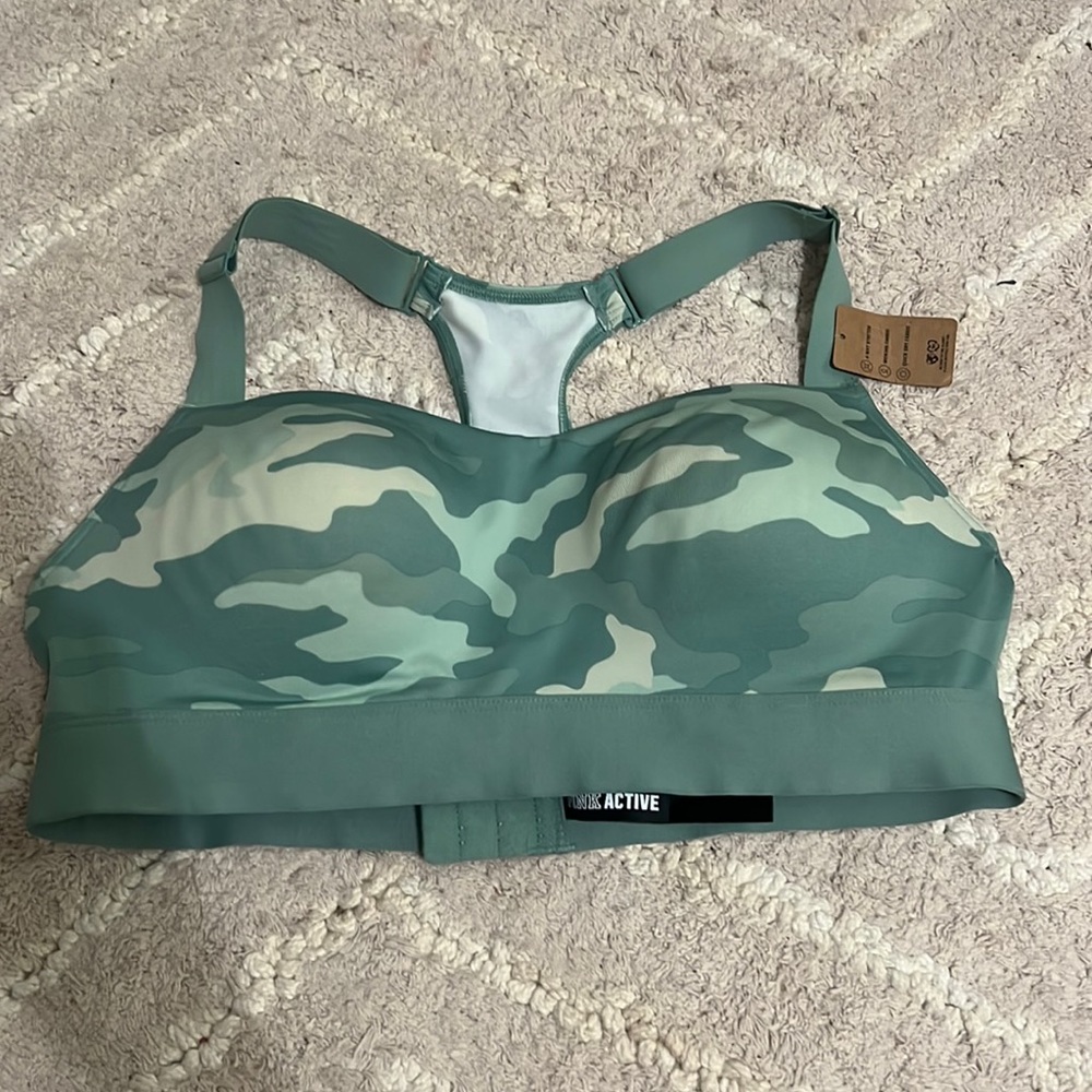 pink push up sports bra